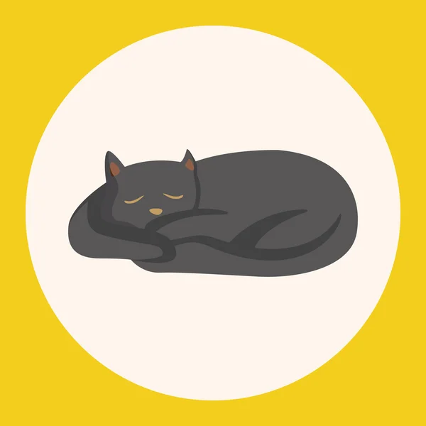 Animal cat cartoon theme elements icon element — Stock Vector