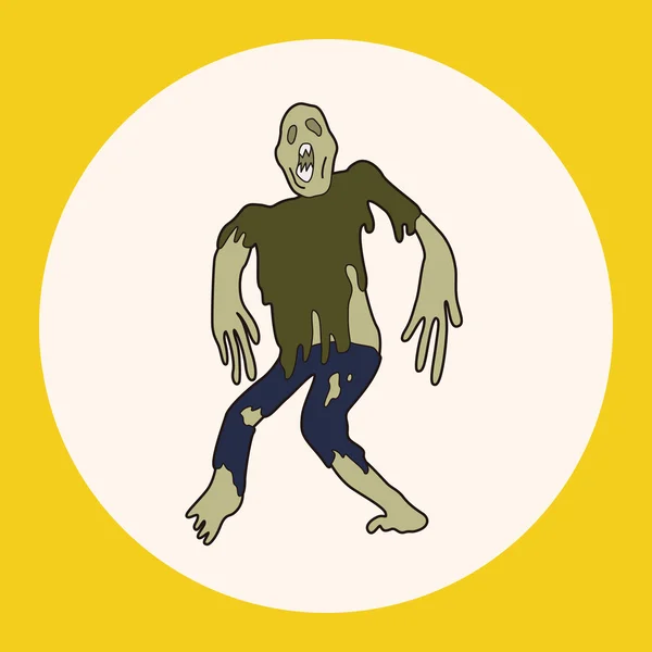 Éléments de thème zombie élément icône — Image vectorielle