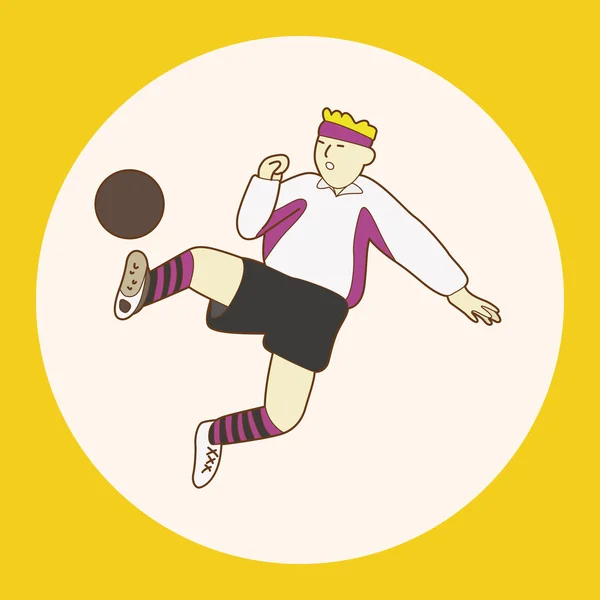 Deporte fútbol jugador tema elementos vector, eps icono elemento — Vector de stock