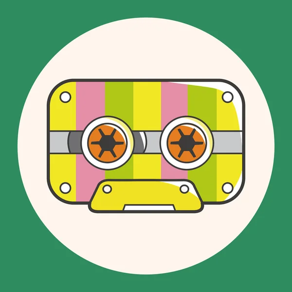 Audiotape theme elements vector,eps icon element — Stock Vector