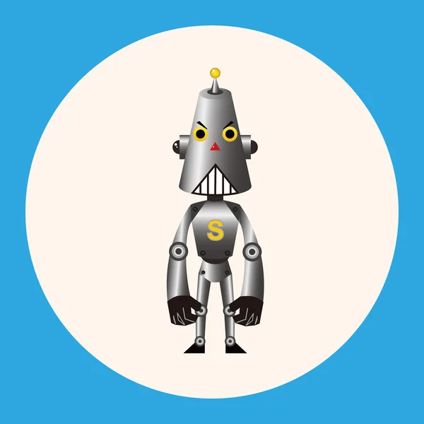 Robot dibujos animados tema elementos vector, eps icono elemento — Vector de stock