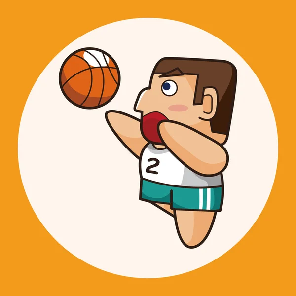 Basketballspieler Elemente Vektor, eps Symbol Element — Stockvektor