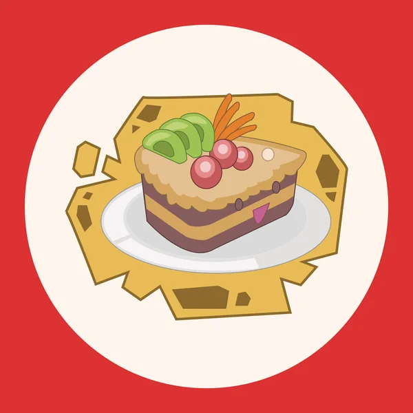 Dekorieren Kuchen flache Symbolelemente Hintergrund, eps10 Symbolelement — Stockvektor