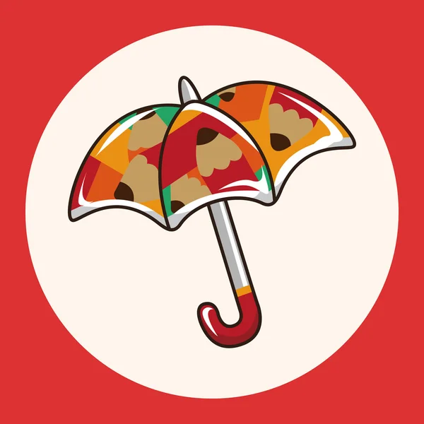 傘のテーマ要素ベクトル、eps アイコン要素 — ストックベクタ