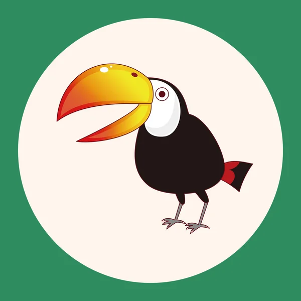 Uccello elementi tema cartone animato vettore, eps elemento icona — Vettoriale Stock