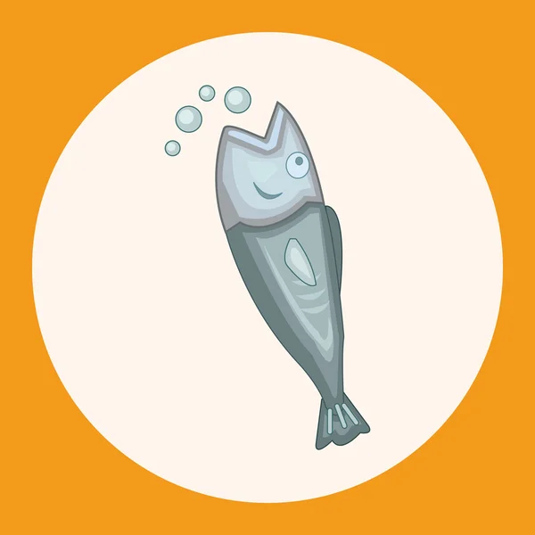 Animal fish cartoon theme elements icon element — Stock Vector