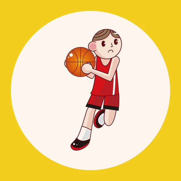 Basketball player cartoon elements vector,eps icon element — Stock Vector