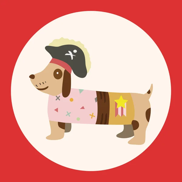 Element ikona elementów tematu kreskówka pies zwierzę — Wektor stockowy