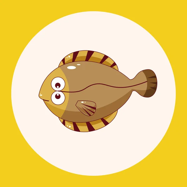 Peces de dibujos animados tema elementos vector, eps icono elemento — Vector de stock