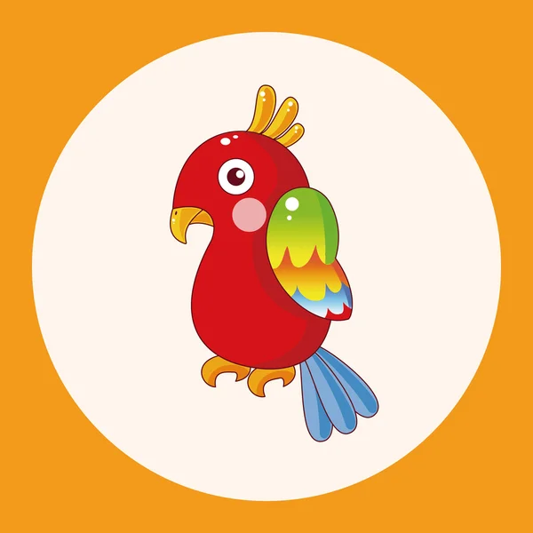Vogel papegaai cartoon thema elementen vector, EPS-pictogram element — Stockvector