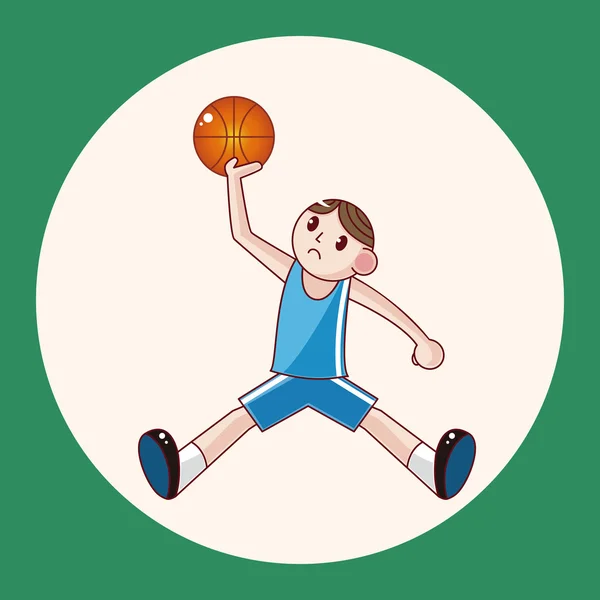Basketball player cartoon elements vector,eps icon element — Stock Vector
