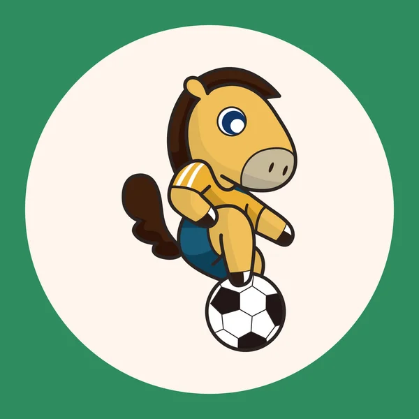 Animales jugar fútbol dibujos animados elementos tema elemento icono — Archivo Imágenes Vectoriales