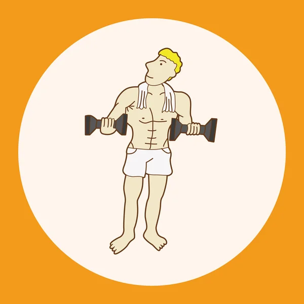 Fitness trainer tema elementos icono elemento icono elemento — Archivo Imágenes Vectoriales