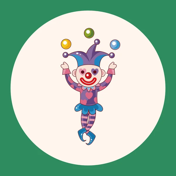 Elementi a tema circo clown vettore, elemento icona eps — Vettoriale Stock