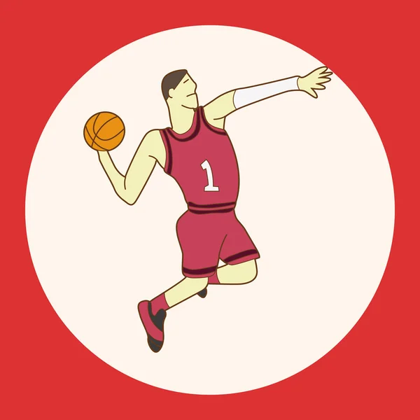 Baloncesto jugador elementos vector, eps icono elemento — Archivo Imágenes Vectoriales