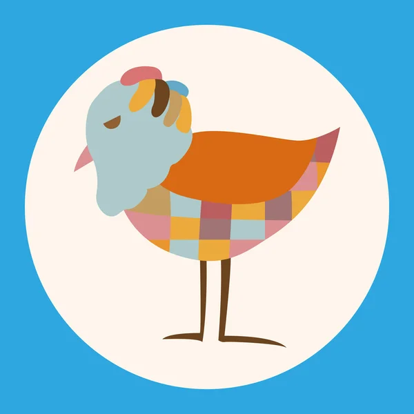 Aves dibujos animados tema elementos vector, eps icono elemento — Vector de stock