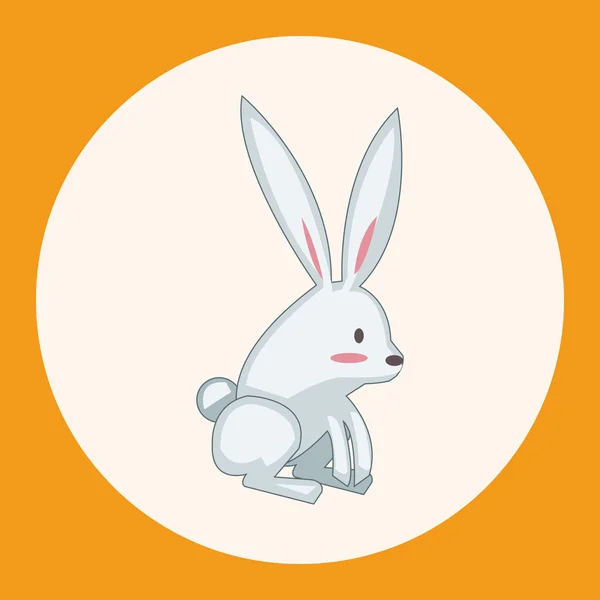 Animal rabbit cartoon theme elements icon element — Stock Vector