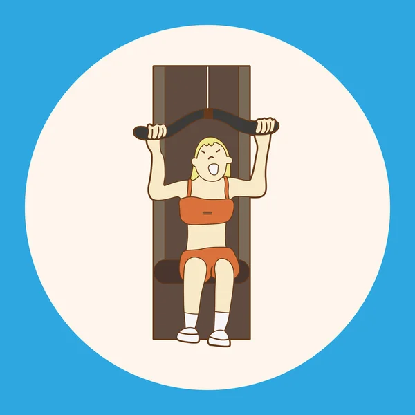 Элемент иконки тренера фитнеса — стоковый вектор