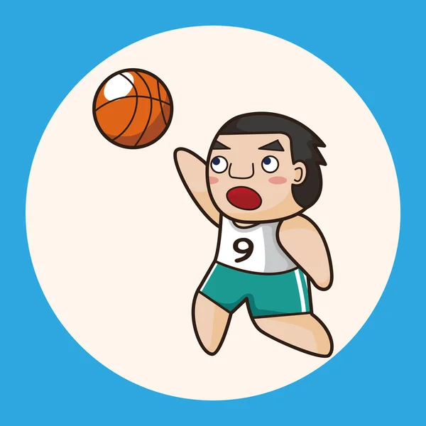 Basketball player elements vector,eps icon element — Stock Vector