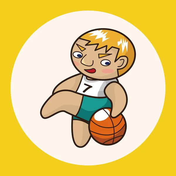 Basketbalový hráč prvky vektoru, eps ikonu prvku — Stockový vektor