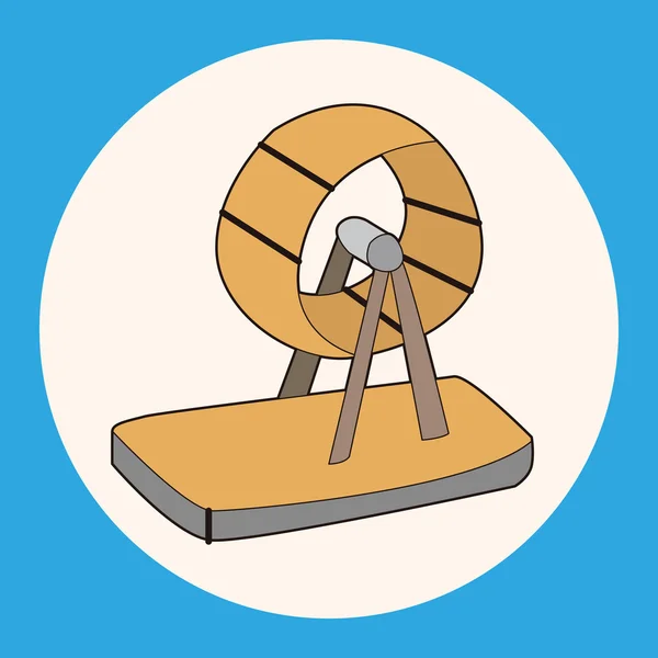 Pet exercise wheel theme element vector,eps10 icon element — Stock Vector