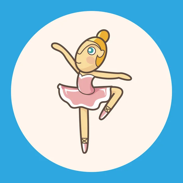 Ballet bailarina tema elementos vector, eps icono elemento — Vector de stock