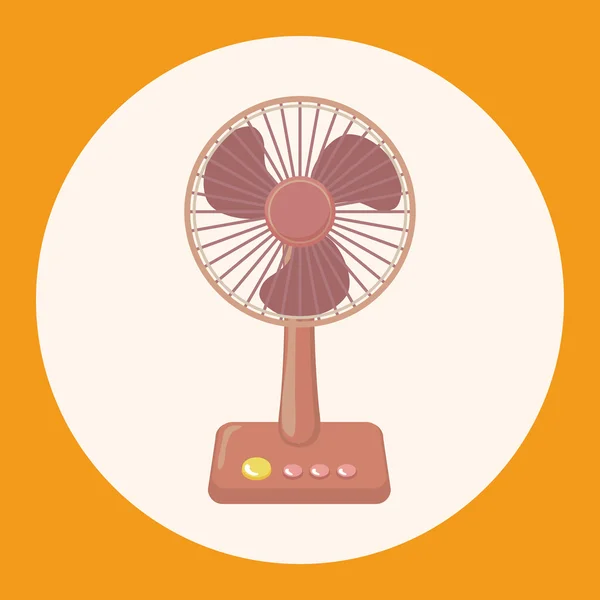Elementi a tema elettrodomestici elemento icona ventilatore elettrico — Vettoriale Stock