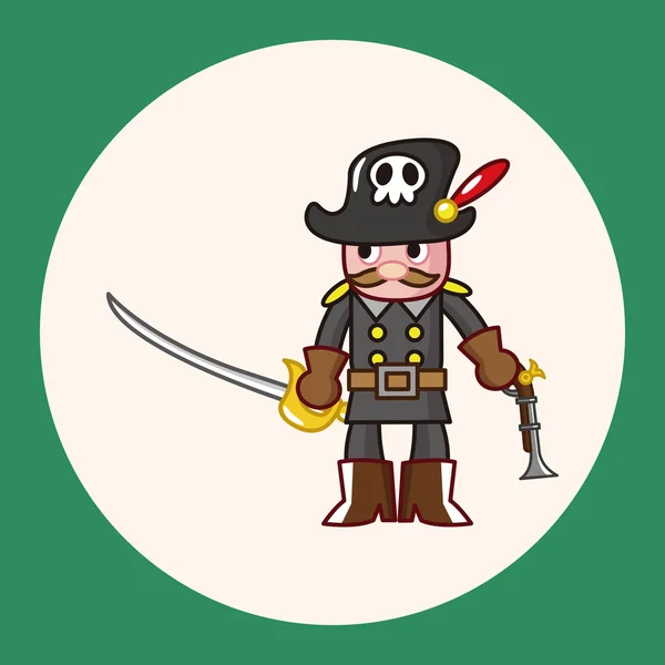 Éléments de thème pirate élément icône — Image vectorielle