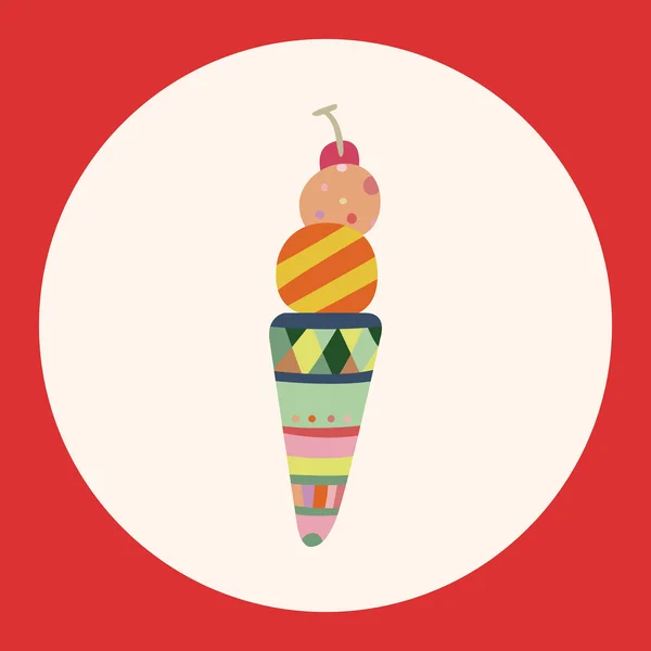 Helados elementos de dibujos animados vector, eps elemento icono — Vector de stock