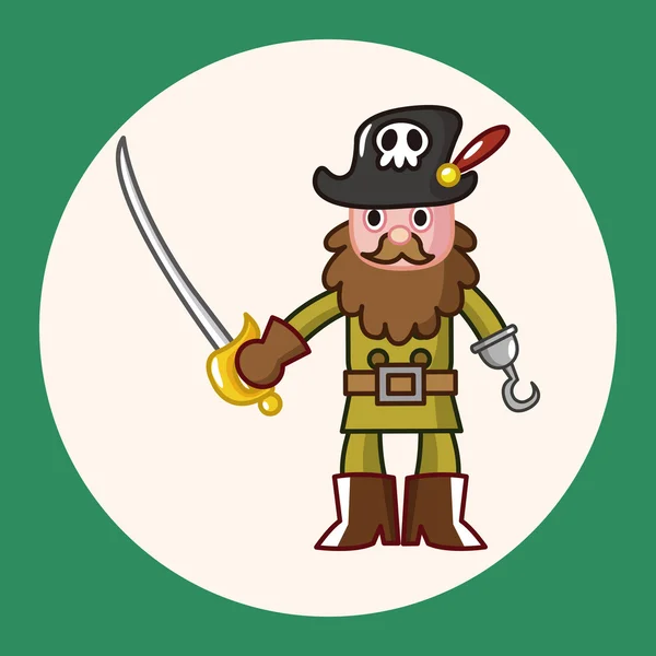 Elemento de ícone de elementos de tema pirata — Vetor de Stock