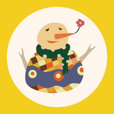 kardan adam karikatür öğeleri vektör, eps simgesi öğesi