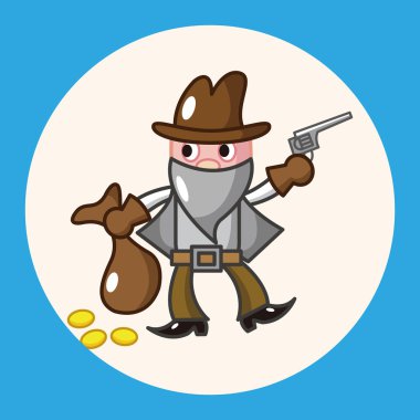 kovboy Tema öğeleri vektör, eps simgesi öğesi