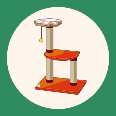 Evde beslenen hayvan kedi ağaç Tema öğeleri vektör, eps10 simgesi öğesi