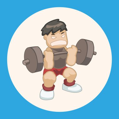 Fitness Egzersiz Tema öğeleri vektör, eps simgesi öğesi