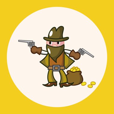 kovboy Tema öğeleri vektör, eps simgesi öğesi