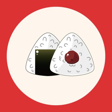 Japon yemekleri Tema suşi öğeleri vektör, eps simgesi öğesi