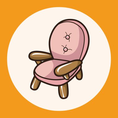 mobilya Tema koltuk kanepe öğeleri vektör, eps simgesi öğesi