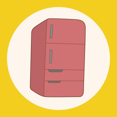 çizgi film buzdolabı simgesi öğesi