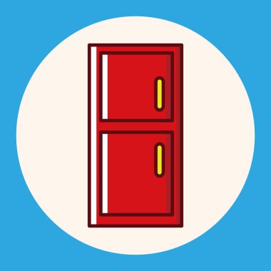 Ev aletleri Tema buzdolabı öğeleri simge öğesi