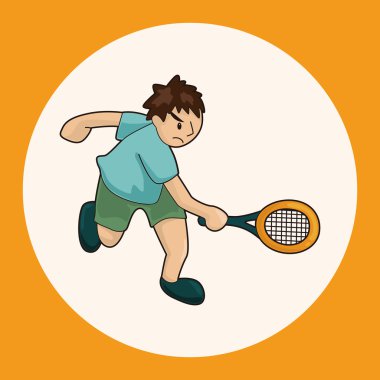 Tenis oyuncu Tema öğeleri vektör, eps simgesi öğesi