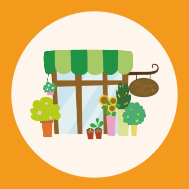 Çiçek Dükkanı Tema öğeleri simge öğesi oluşturma