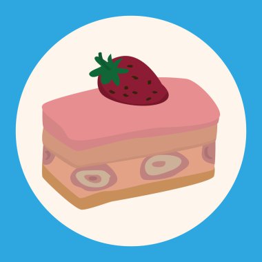 Dekorasyon kek Tema öğeleri vektör, eps10 simgesi öğesi