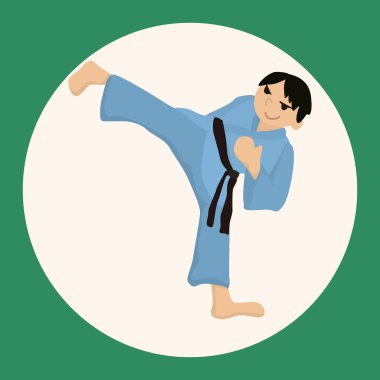 Taekwondo Tema öğeleri vektör, eps simgesi öğesi