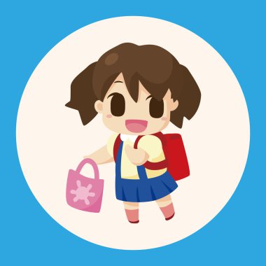 Öğrenci çizgi film Tema öğeleri simge öğesi