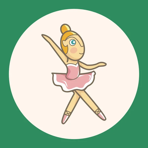 Ballet bailarina tema elementos vector, eps icono elemento — Vector de stock