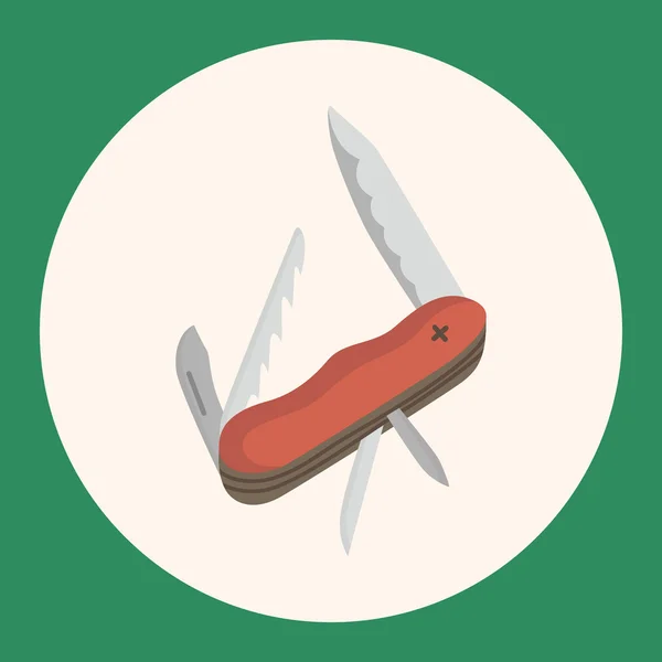 Элемент иконки элементов тематических ножей для кемпинга — стоковый вектор