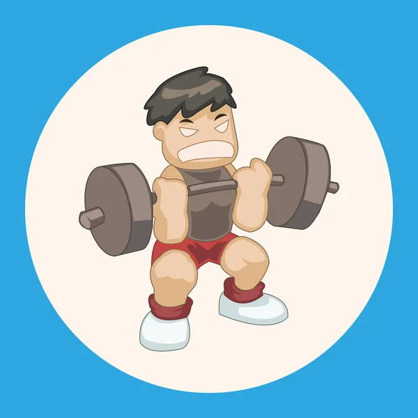 Fitness ejercicios tema elementos vector, eps icono elemento — Vector de stock