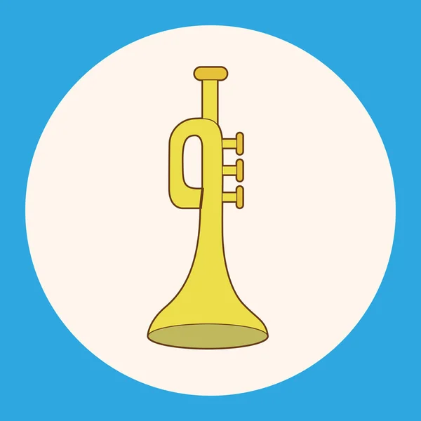 Música trompete tema elementos vetor, eps ícone elemento —  Vetores de Stock