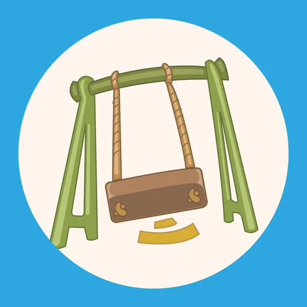 Playground swing theme elements icon element — Stock Vector