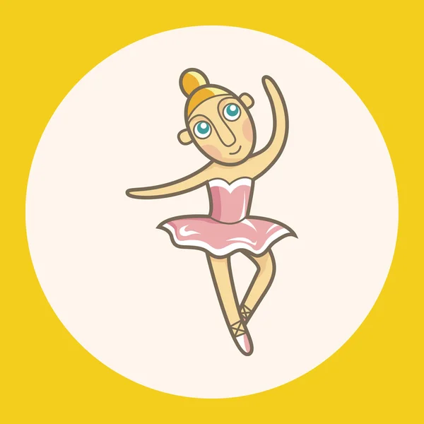 Ballet dancer theme elements vector,eps icon element — Stock Vector